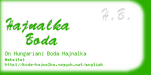 hajnalka boda business card